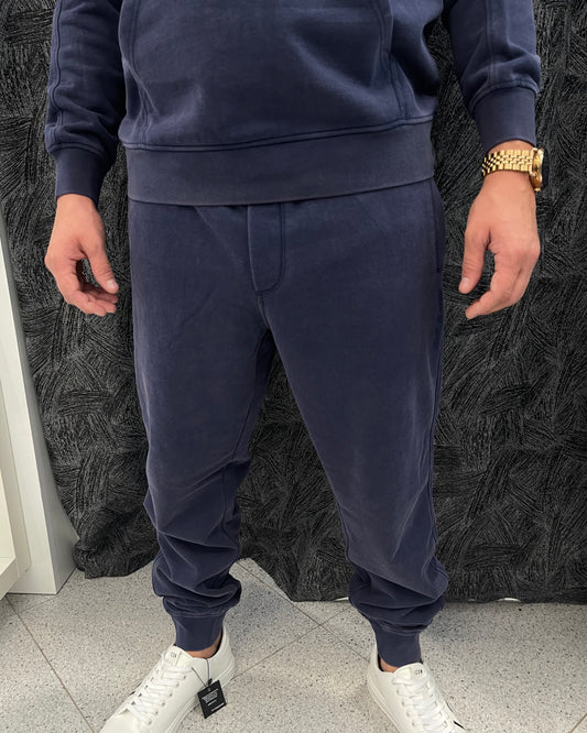 LIU-JO UOMO - Pantalone blu sportivo con logo in rilievo uomo