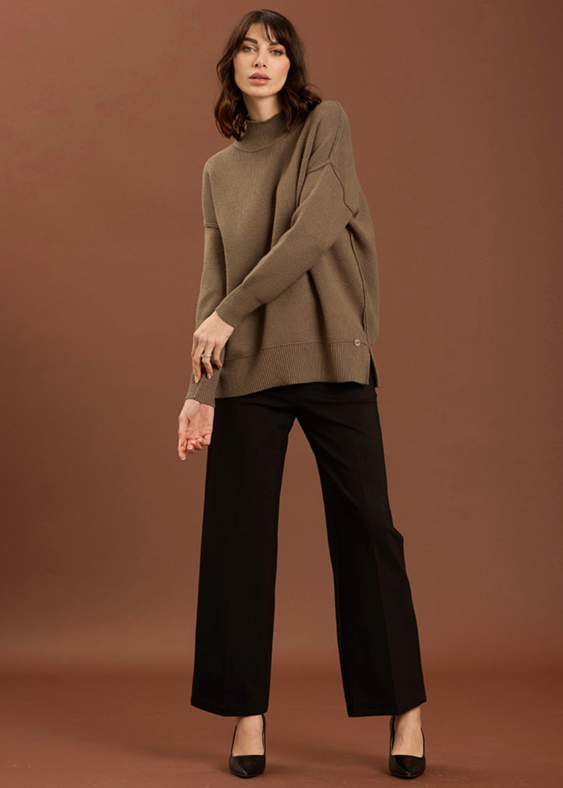 TAKE TWO - Pantalone a palazzo in punto milano donna