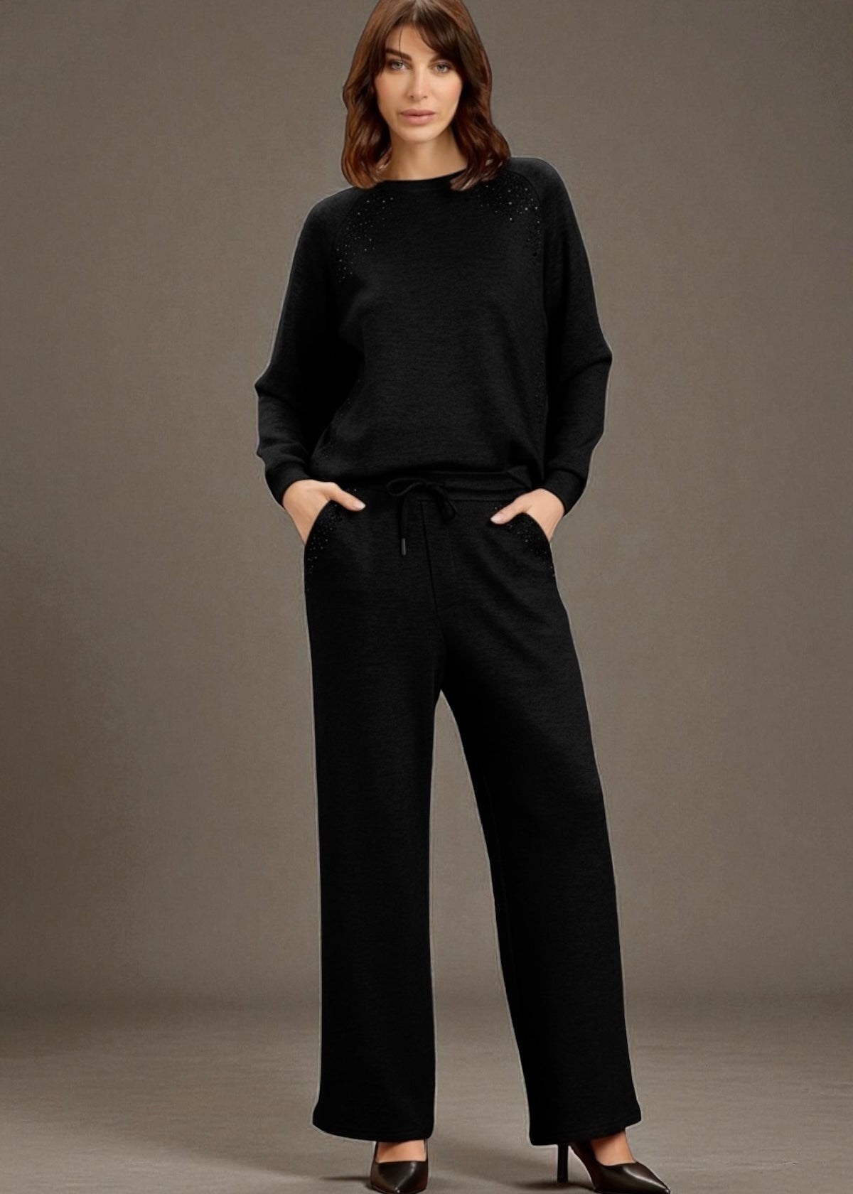 TAKE TWO - Pantalone in lana con strass donna