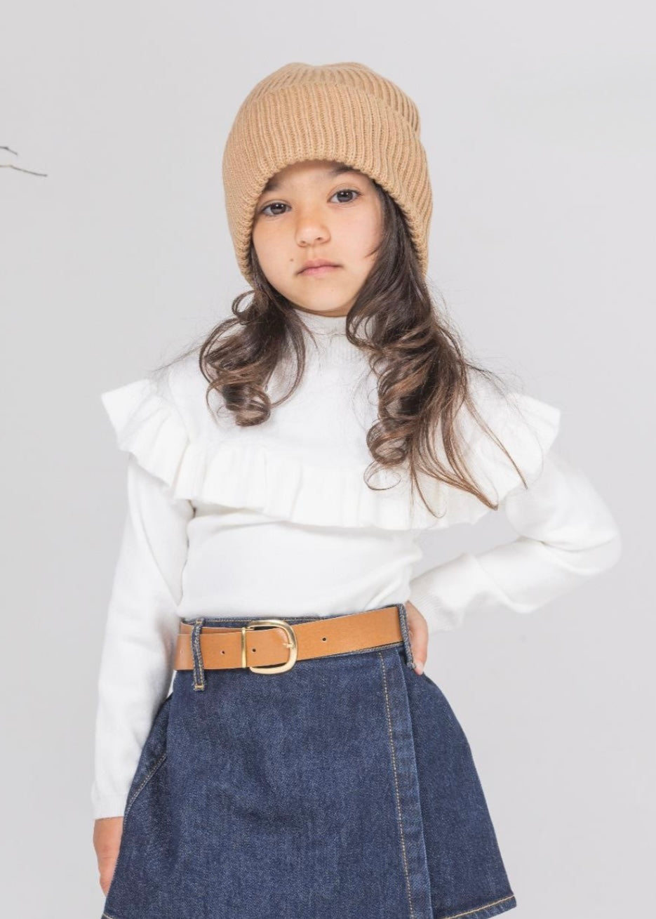 JANICE - Maglioncino con balza bambina