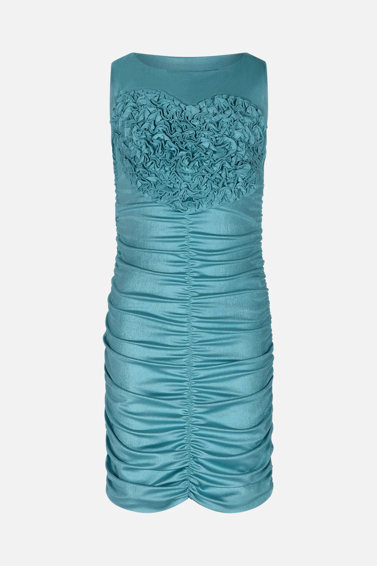 FUN FUN - Vestito verde acqua con cuore bambina