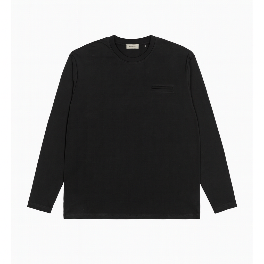 GIANNI LUPO - T-shirt manica lunga con taschino uomo