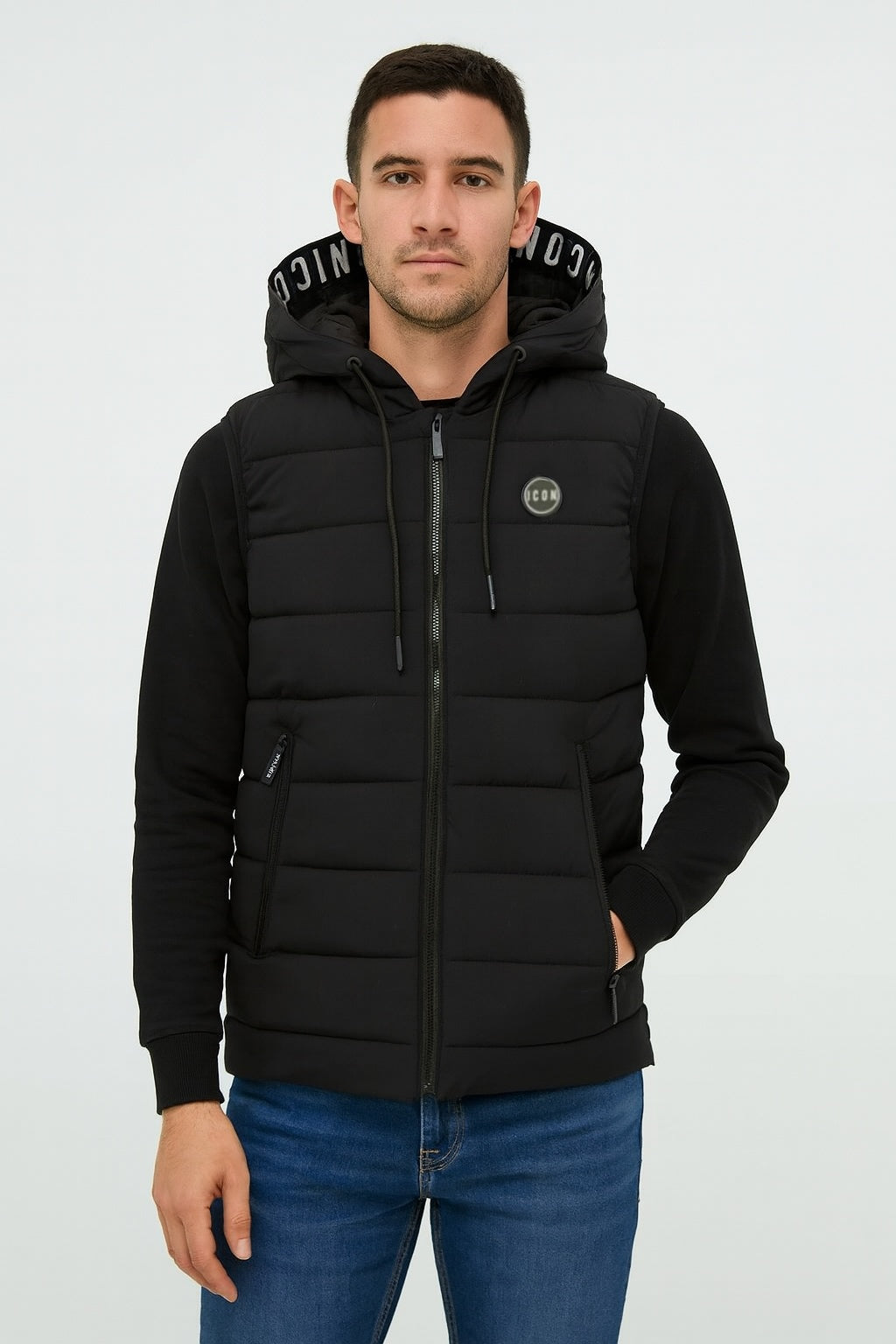 ICON - Smanicato con logo gommato uomo