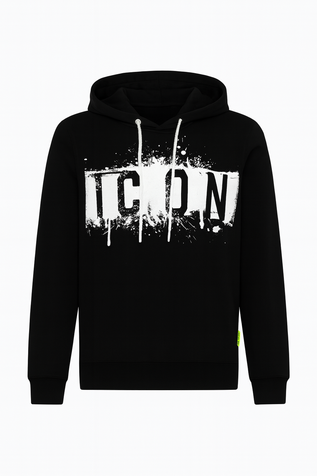 ICON - Felpa con cappuccio e logo colature uomo