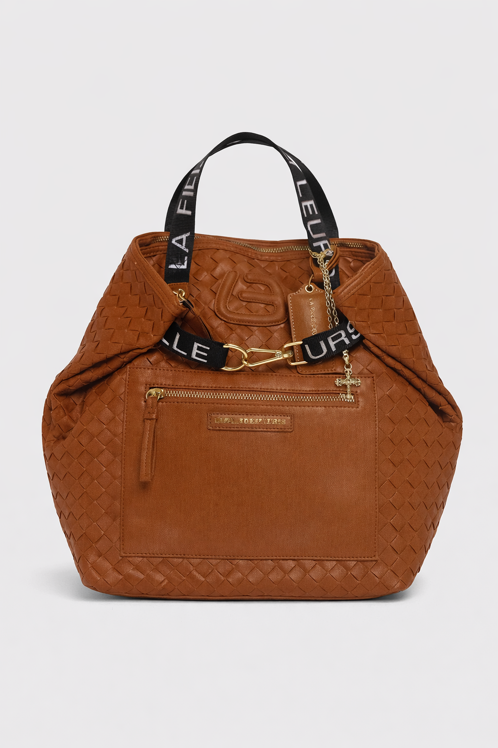 LA FILLE DES FLEURS - Borsa/zaino Anita Med Squared Woven