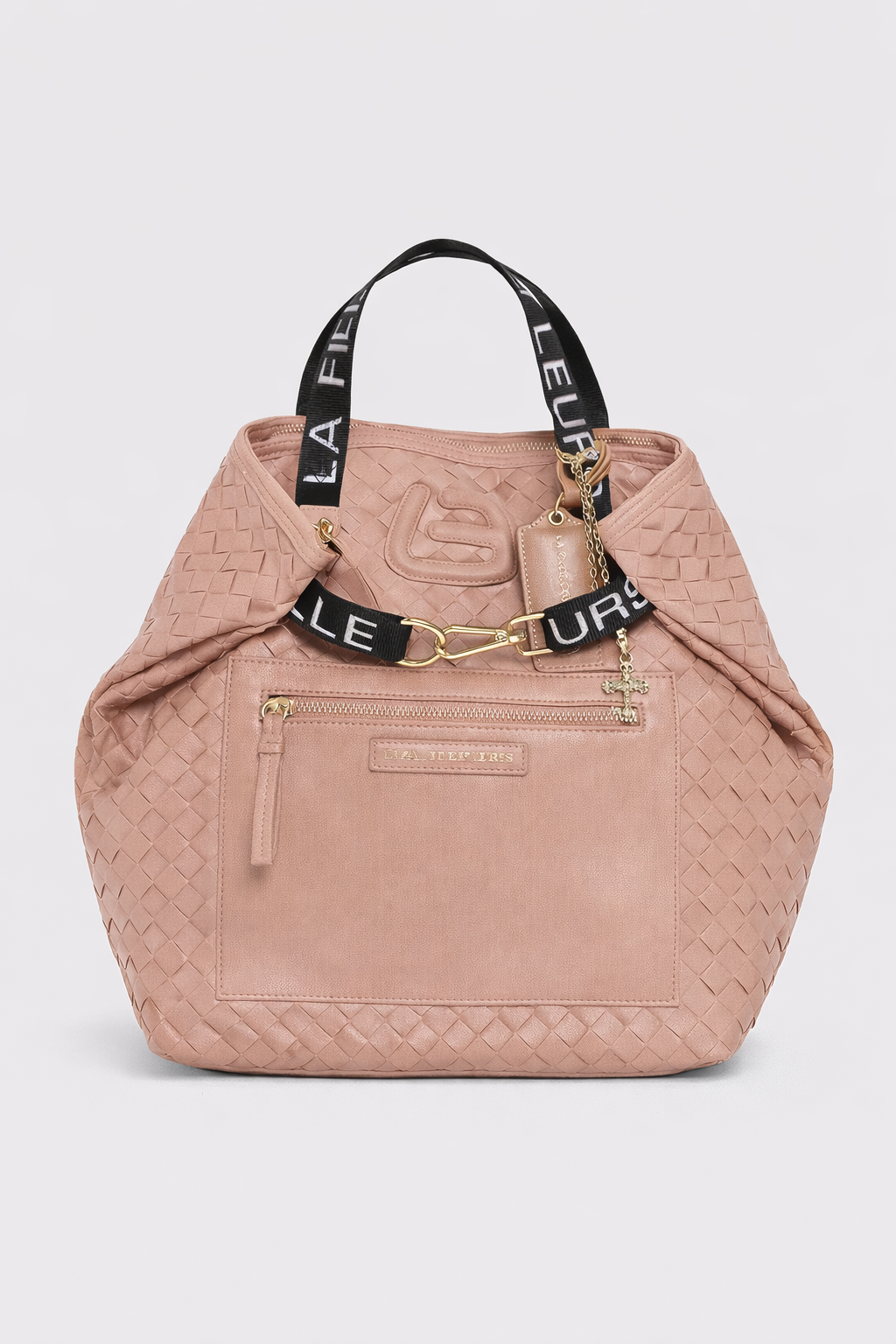 LA FILLE DES FLEURS - Borsa/zaino Anita Med Squared Woven