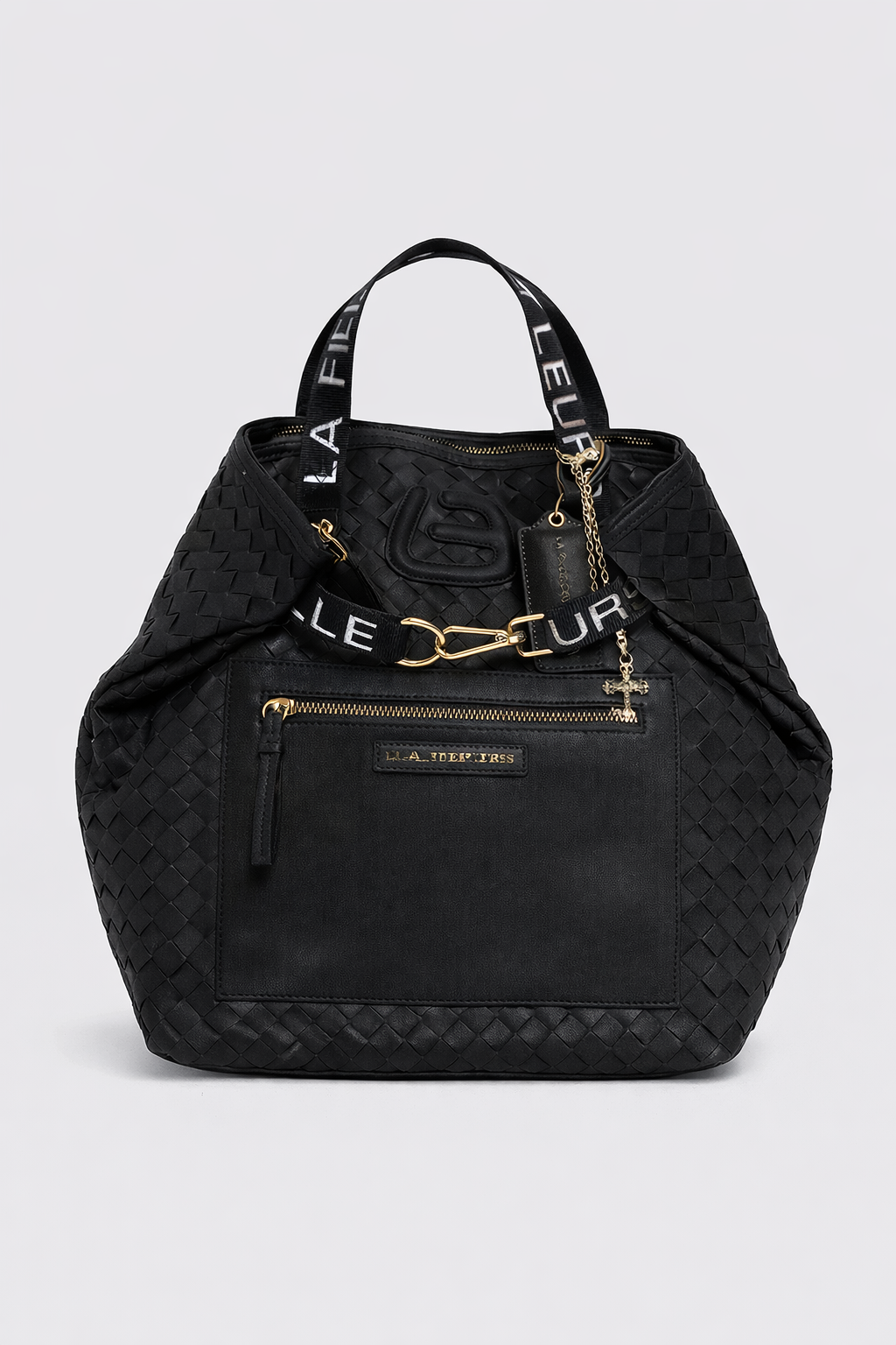 LA FILLE DES FLEURS - Borsa/zaino Anita Med Squared Woven