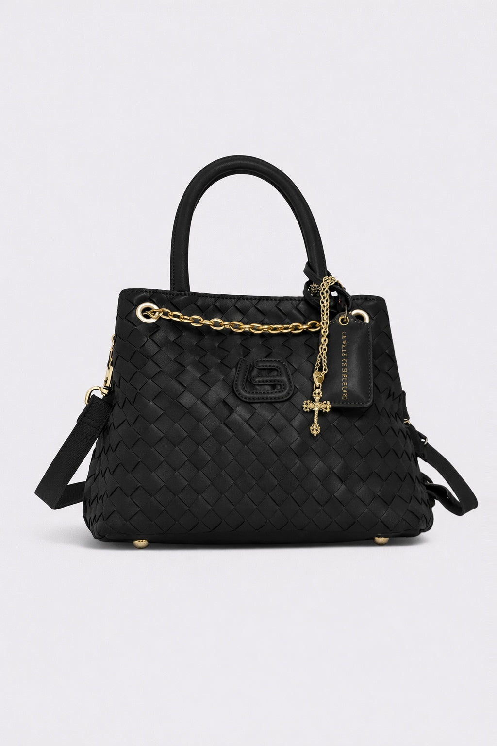 LA FILLE DES FLEURS - Borsa Emilia squared Woven