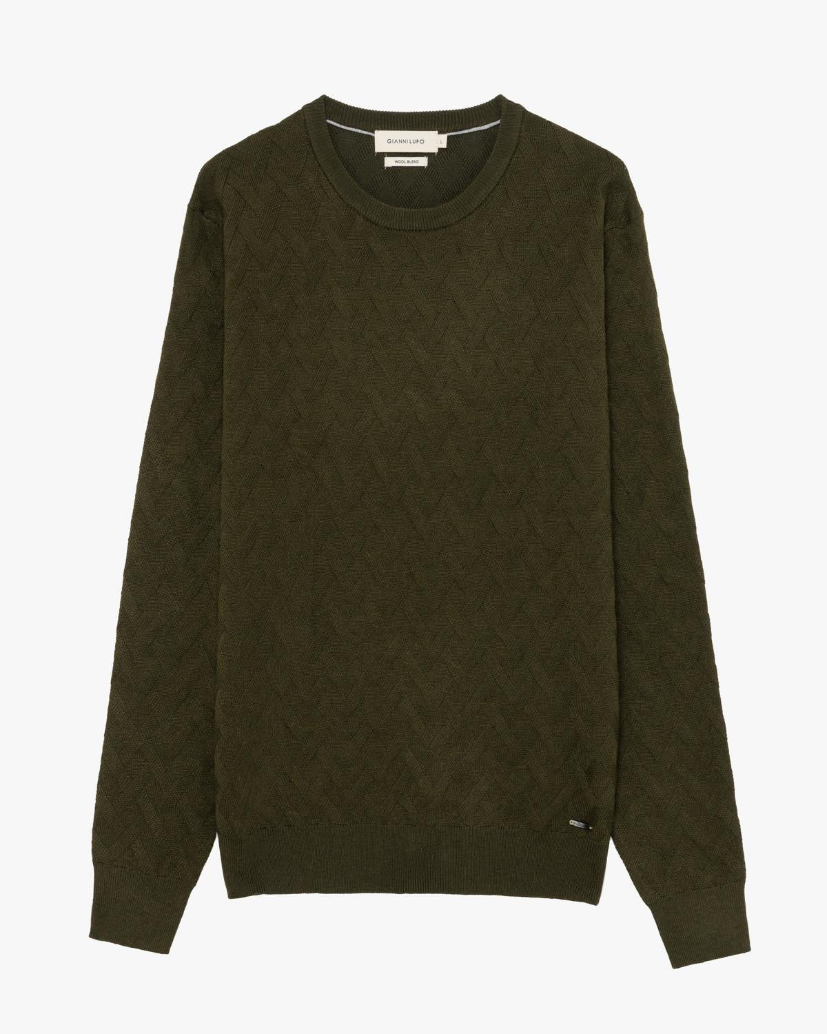 GIANNI LUPO - Maglioncino girocollo intrecciato