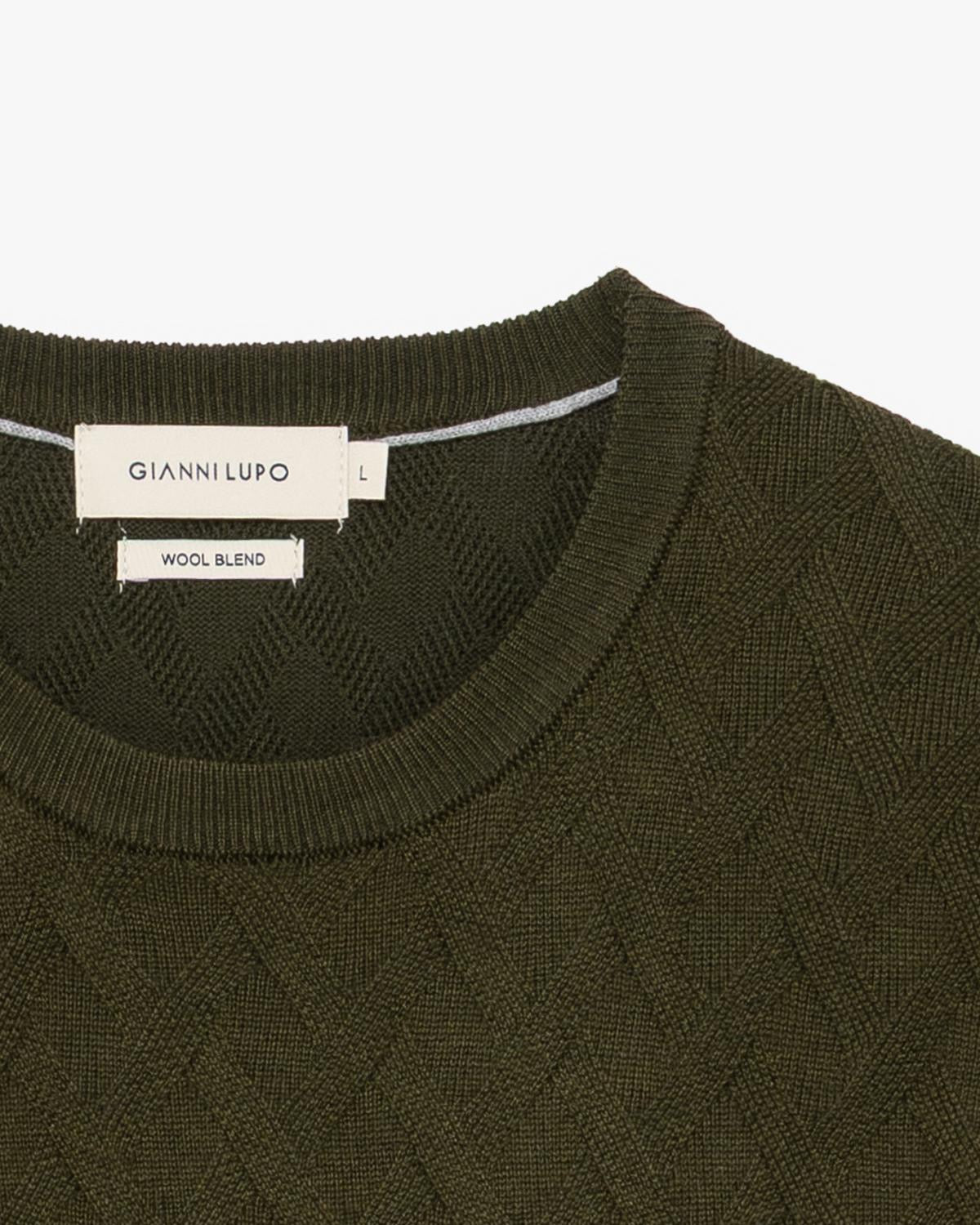 GIANNI LUPO - Maglioncino girocollo intrecciato