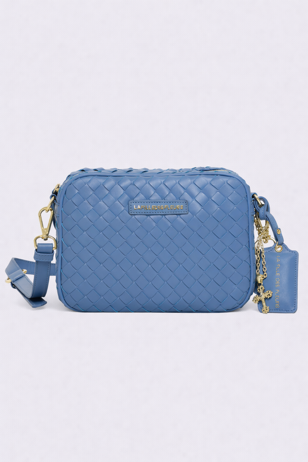 LA FILLE DES FLEURS - Borsa Cora Squared woven
