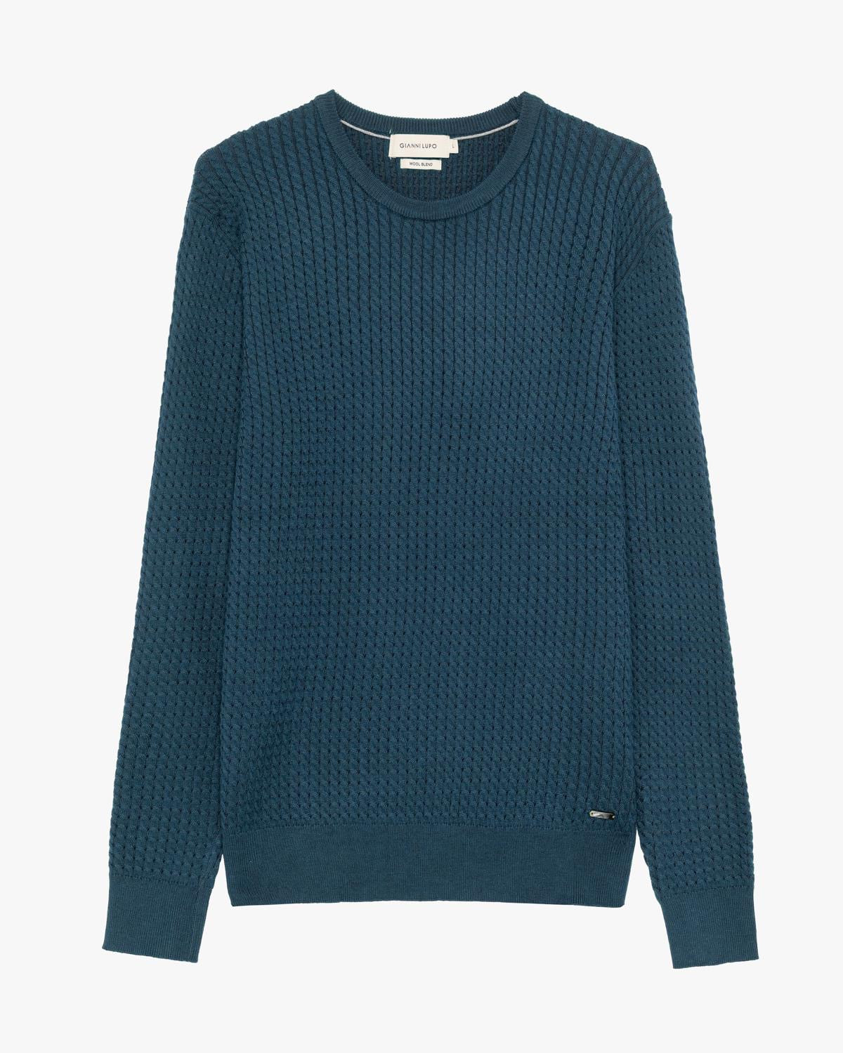 GIANNI LUPO - Maglione in lana intrecciata uomo