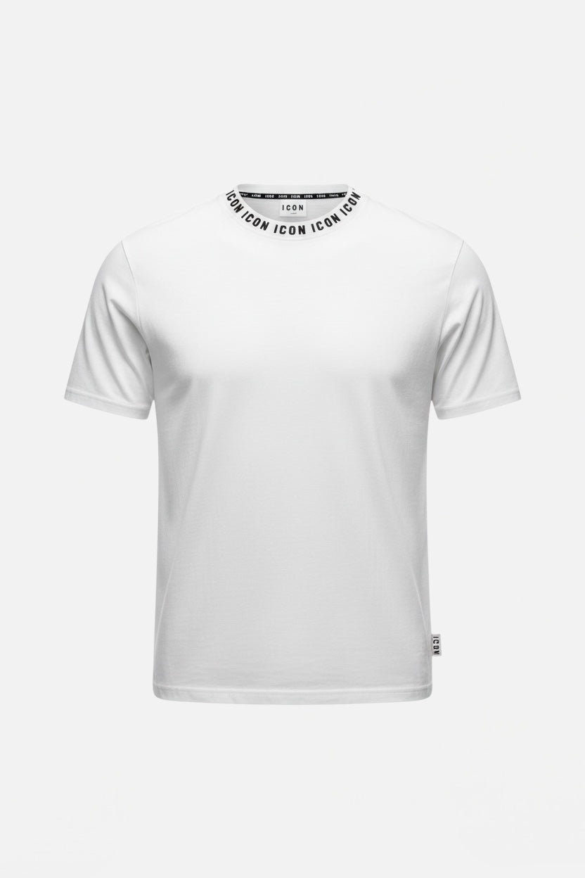 ICON - T-shirt con logo su girocollo uomo