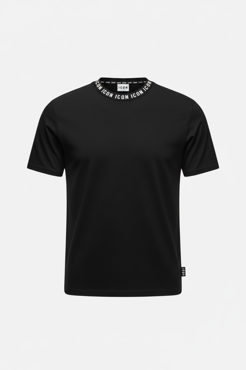 ICON - T-shirt con logo su girocollo uomo