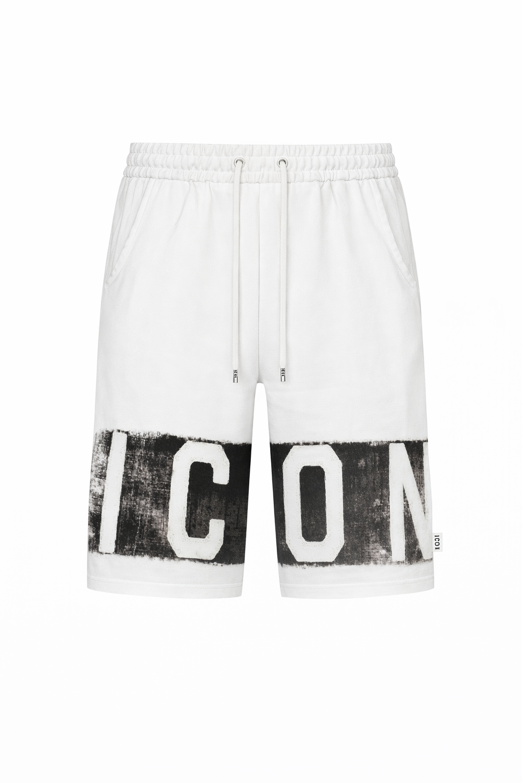 ICON - Bermuda con logo effetto pittura uomo