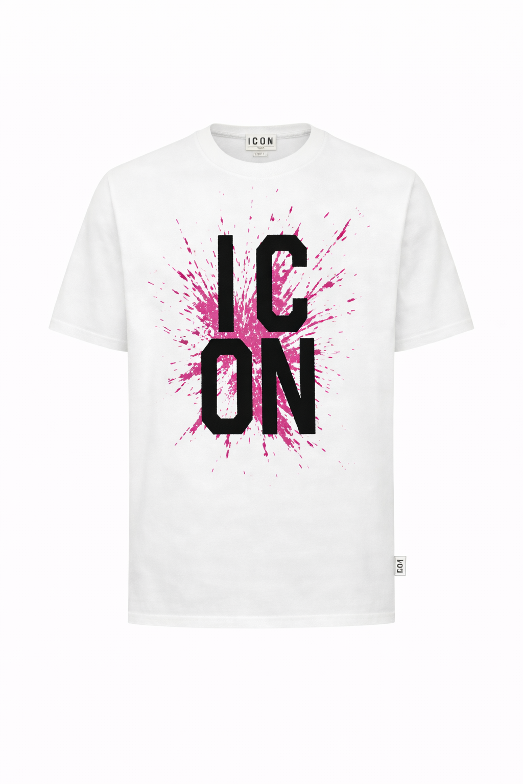ICON - T-shirt con logo splash glitter donna