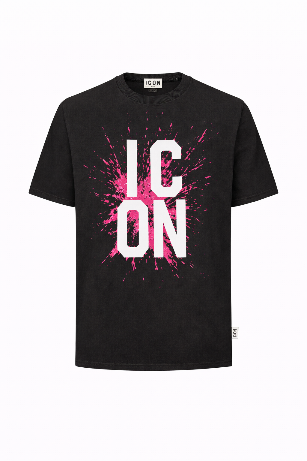 ICON - T-shirt con logo splash glitter donna