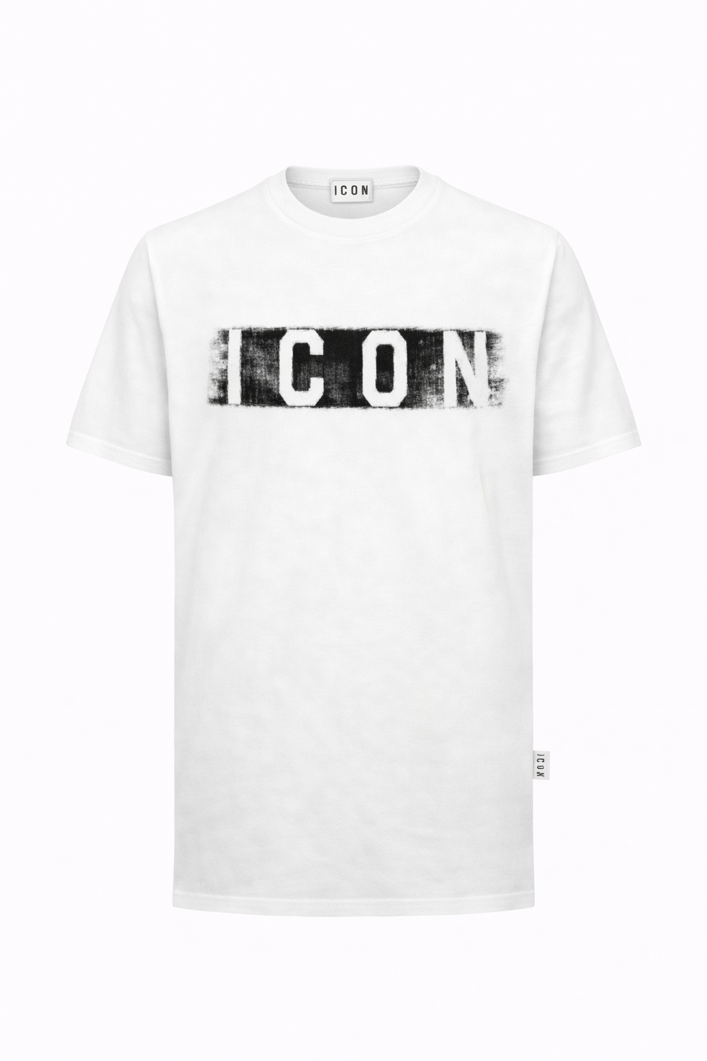ICON - T-shirt con logo effetto pittura uomo