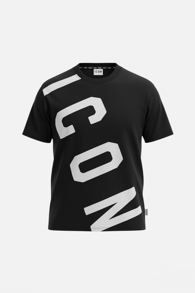 ICON - T-shirt con logo trasversale uomo