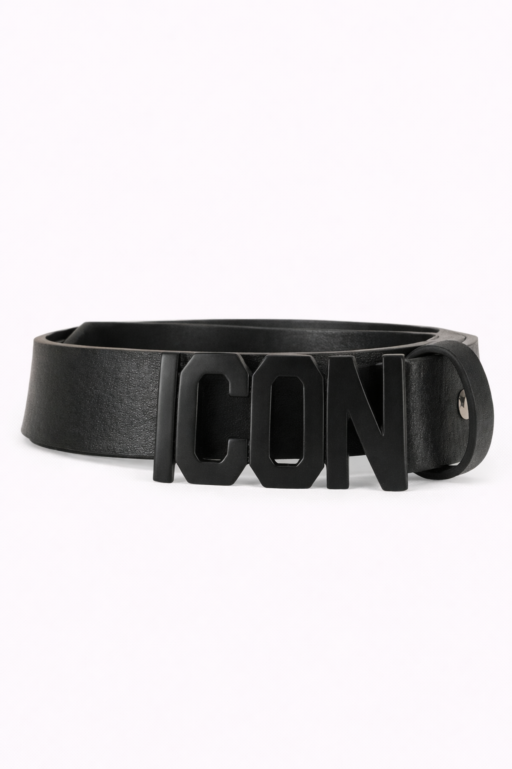 ICON - Cintura con logo nero bambino