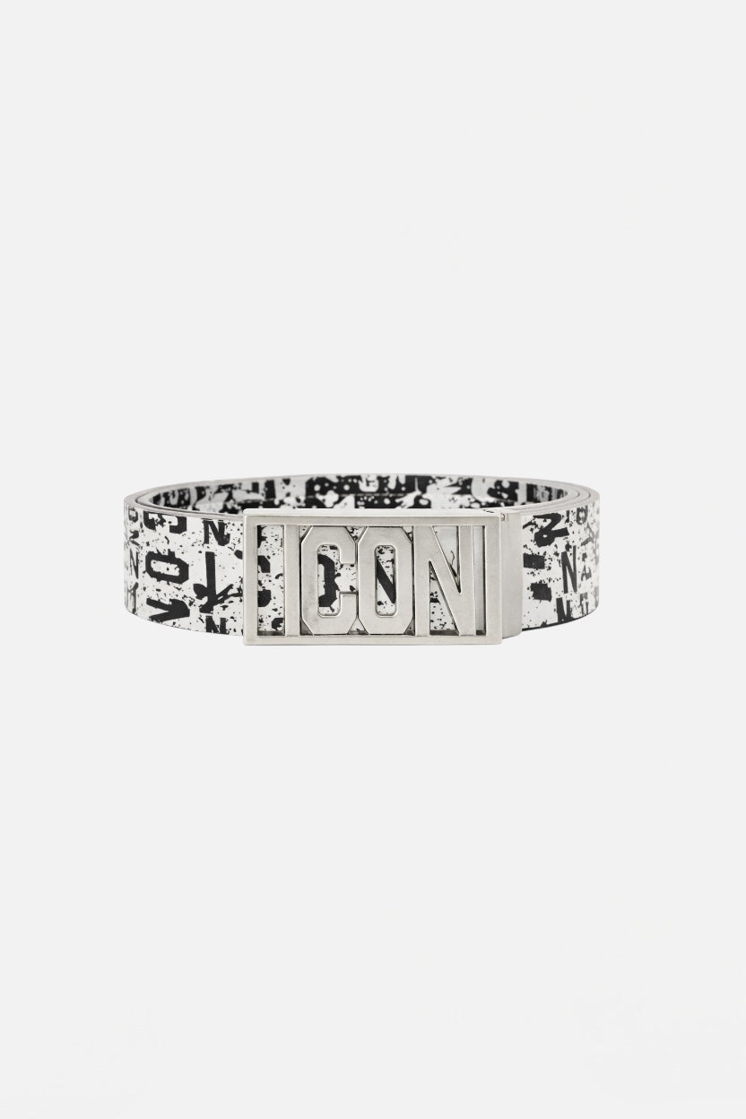 ICON - Cintura reversibile all-over uomo