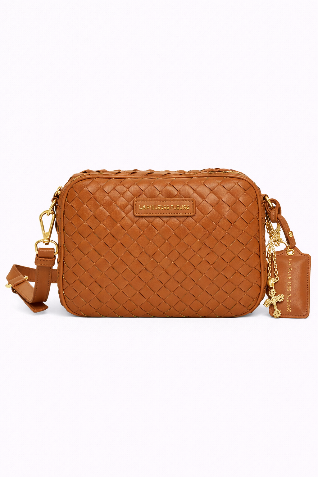 LA FILLE DES FLEURS - Borsa Cora Squared woven