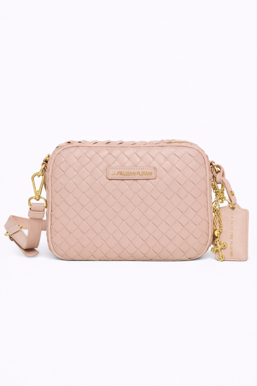 LA FILLE DES FLEURS - Borsa Cora Squared woven