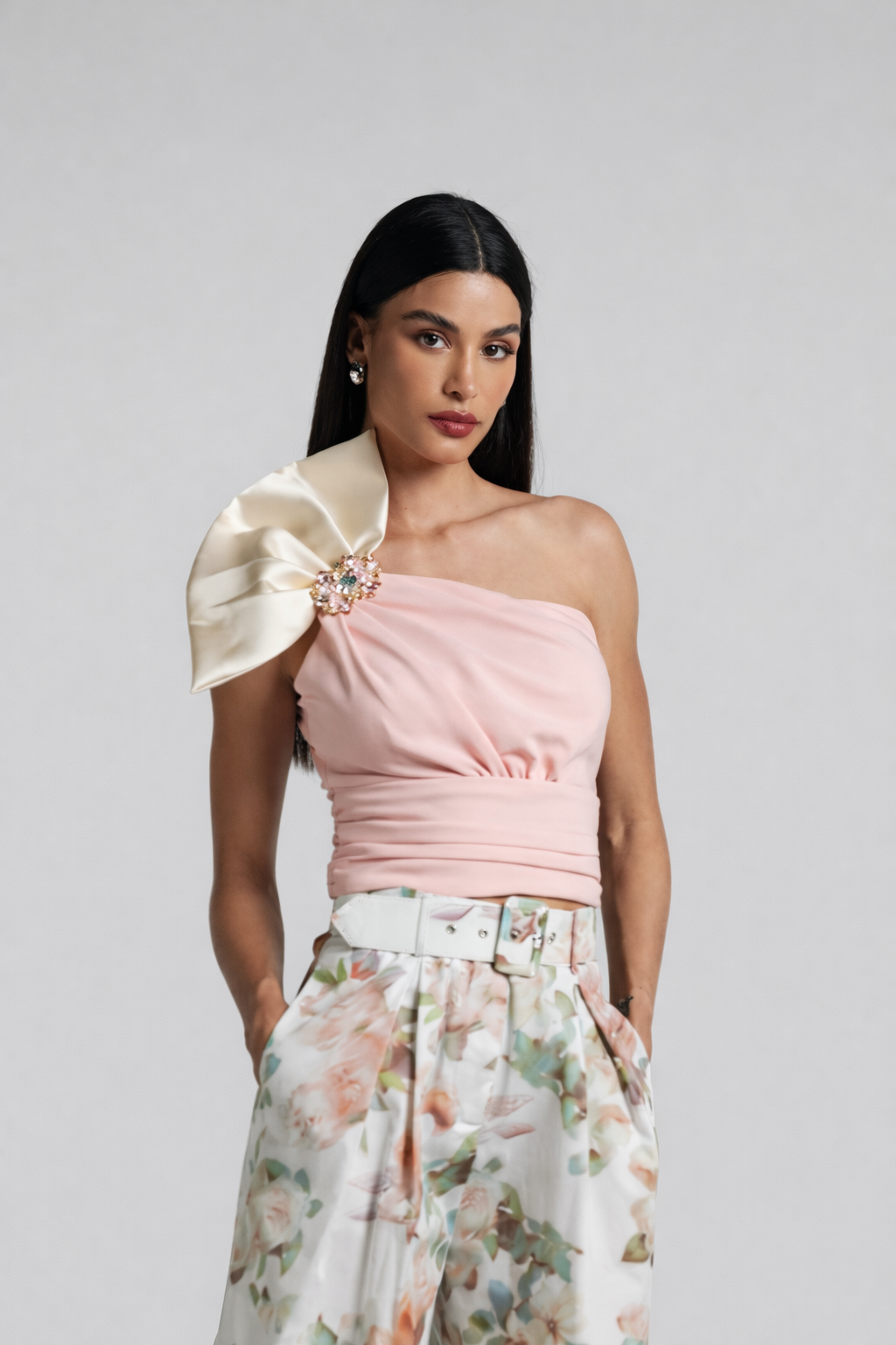 DRAMEE - Top con applicazioni donna