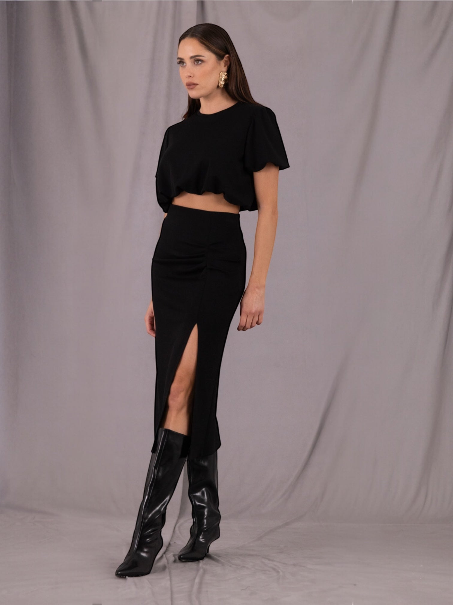 AN-AIM - OUTFIT - Gonna e maglia crop donna
