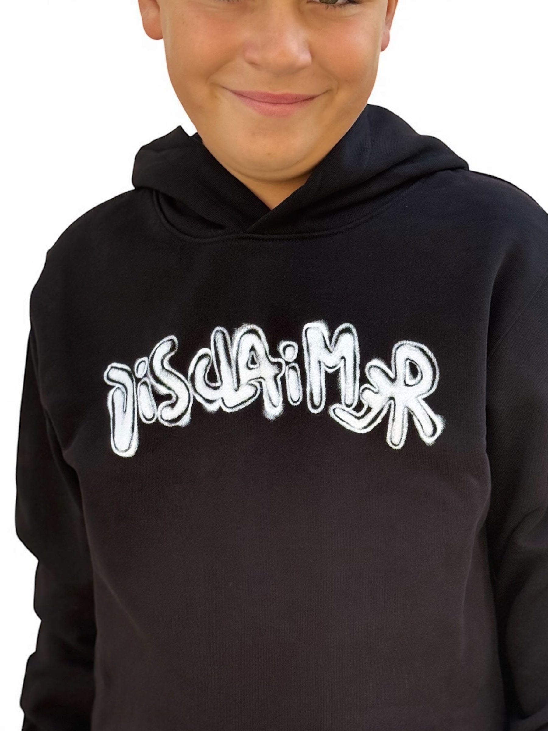 DISCLAIMER - Felpa con cappuccio e logo bambino