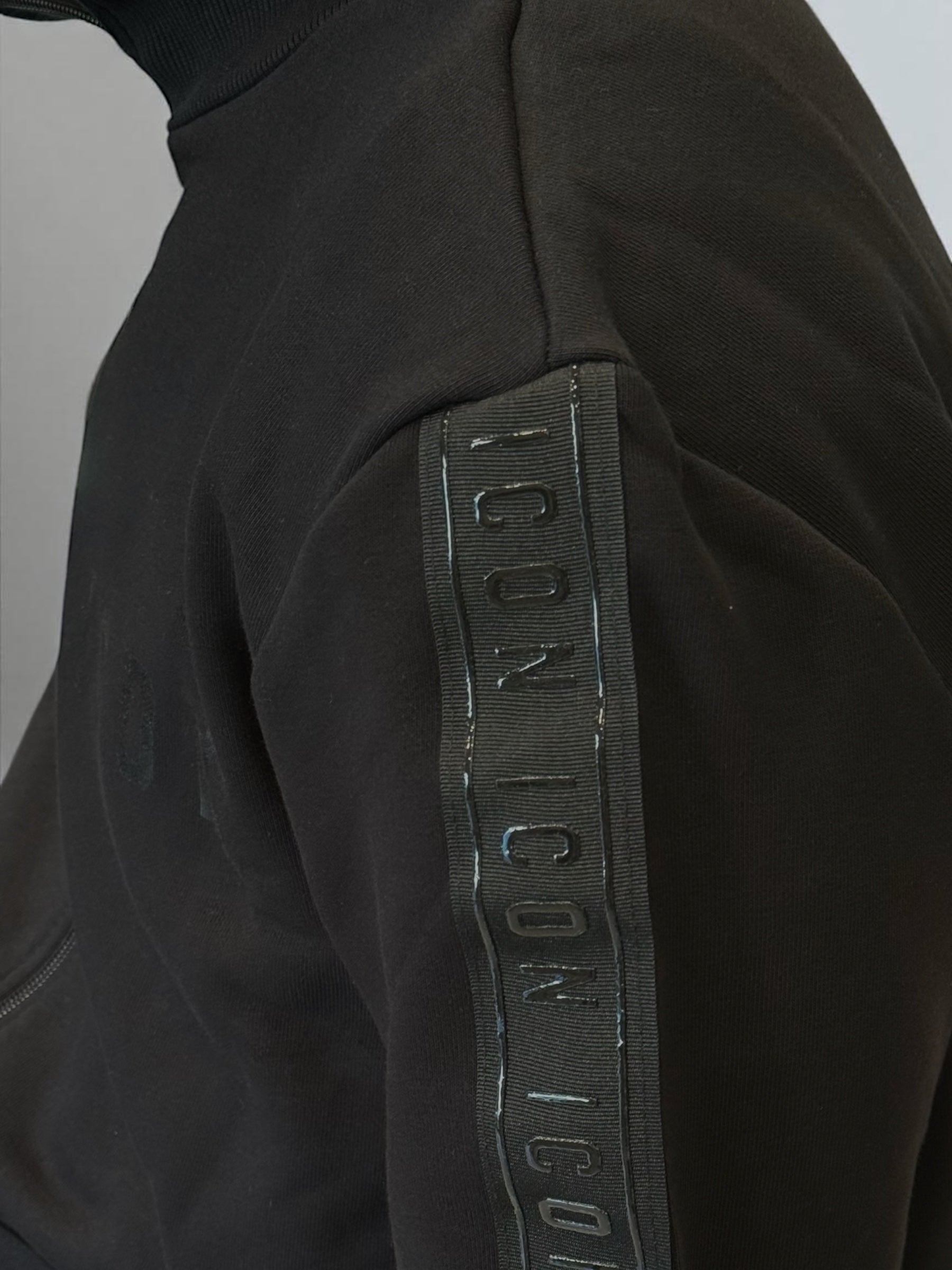 ICON - Felpa con zip con logo gommato uomo