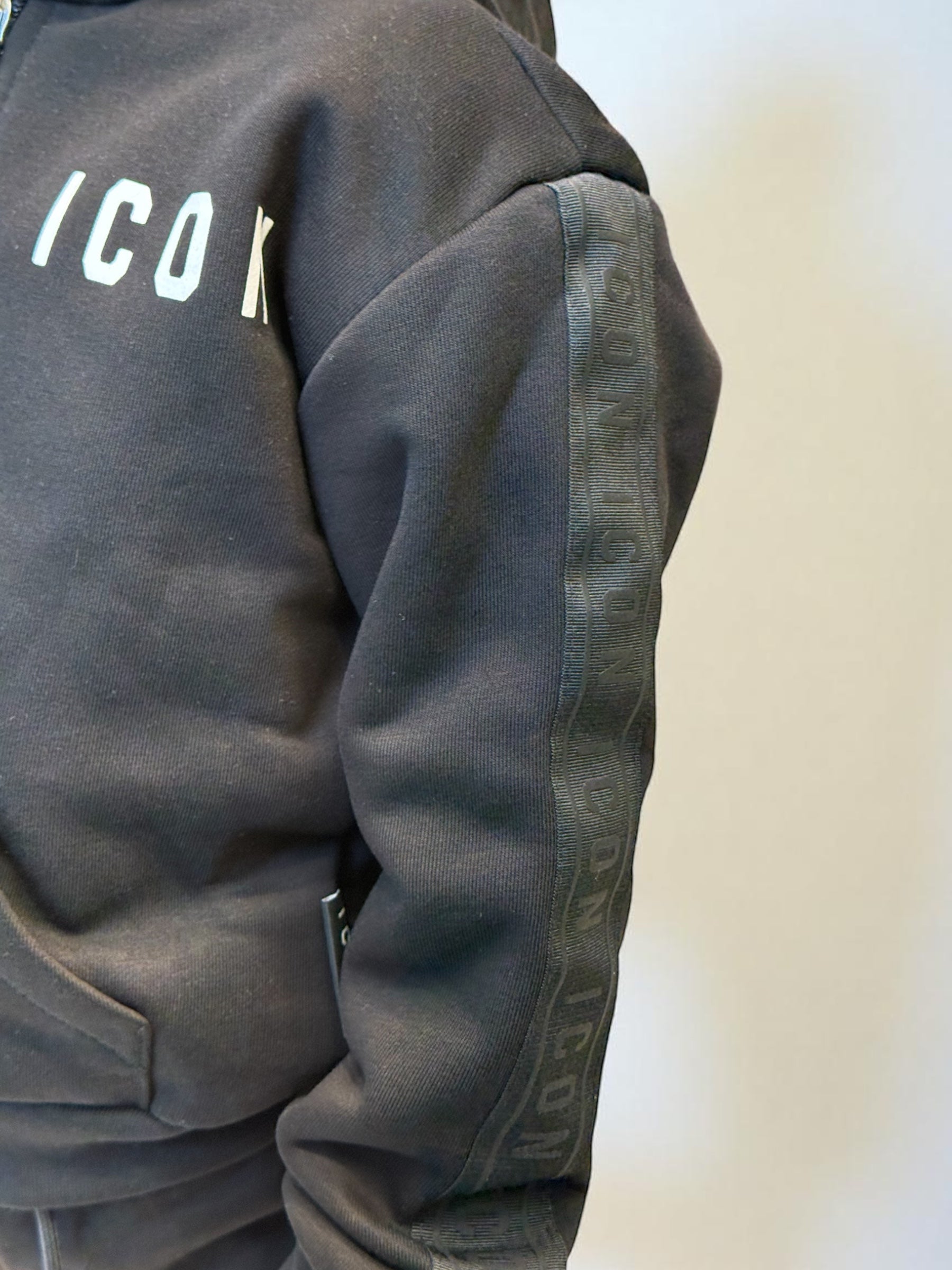 ICON - SET COMPLETO - Felpa con zip e cappuccio e pantalone bambino