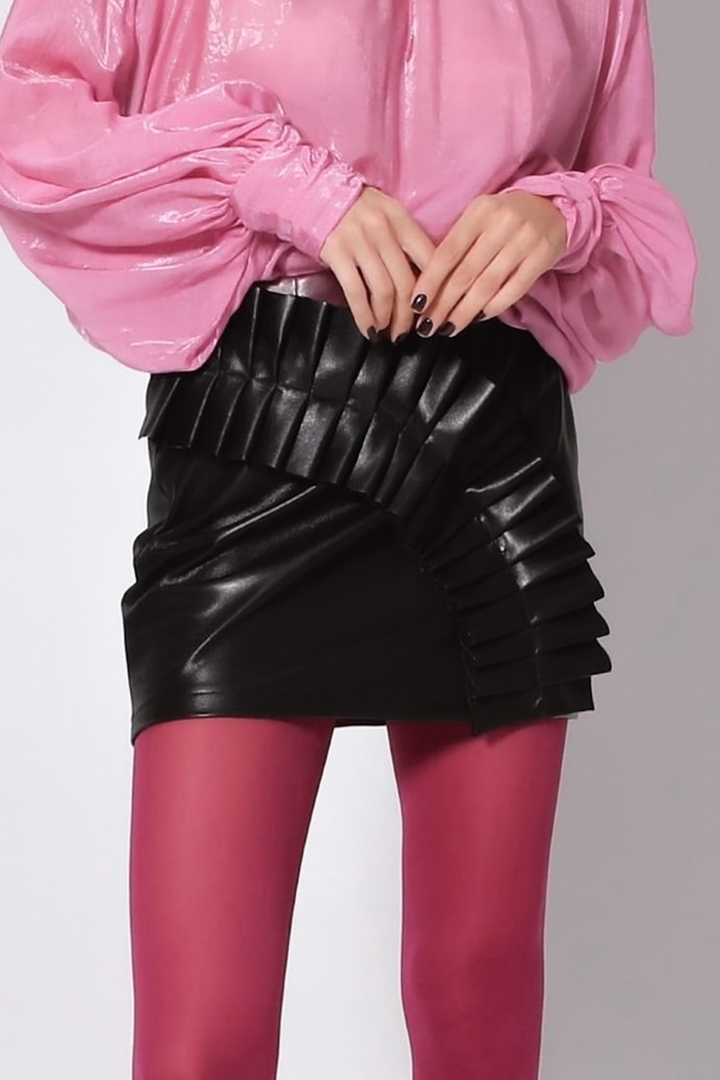 DIGITAL - Gonna con rouge in ecopelle donna