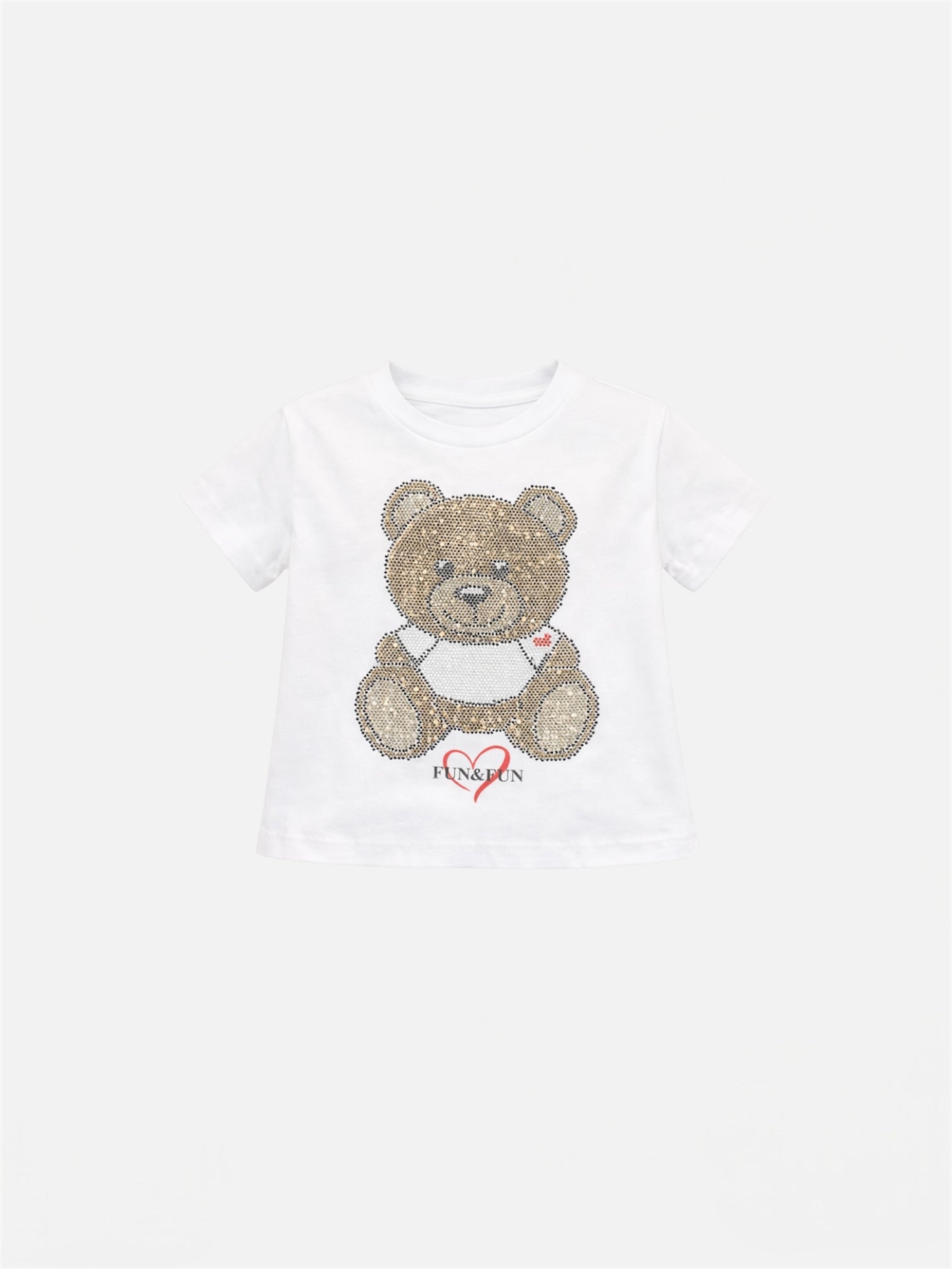 FUN FUN - T- shirt orsetto strass bambina