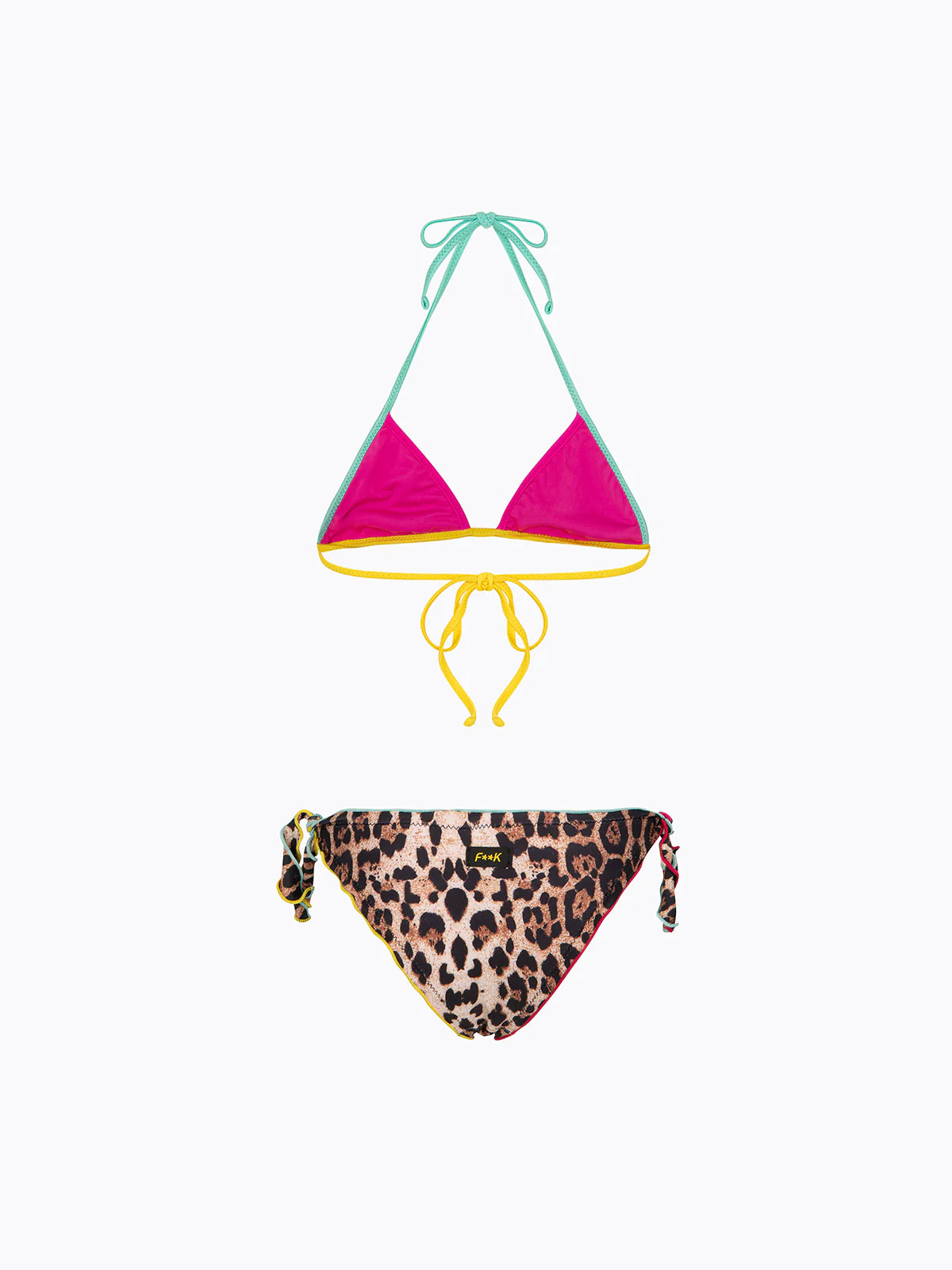 F**K - Bikini triangolo con slip regolabile bambina