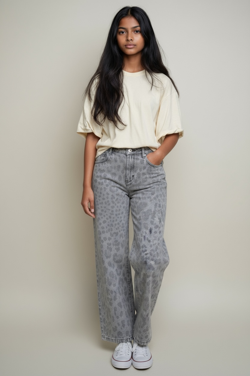 DISCLAIMER - Jeans a palazzo bambina