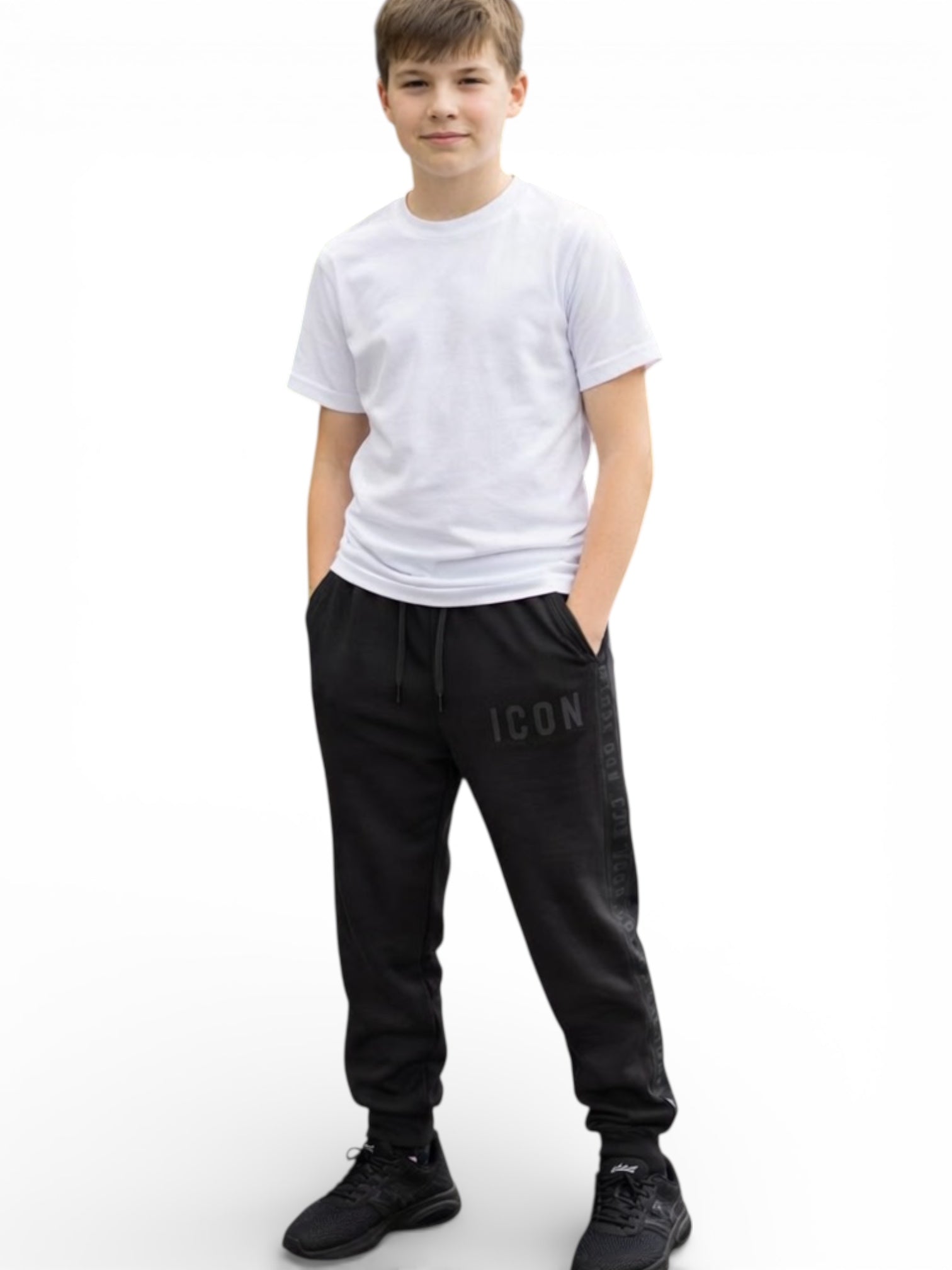 ICON - Pantalone con bande logate bambino