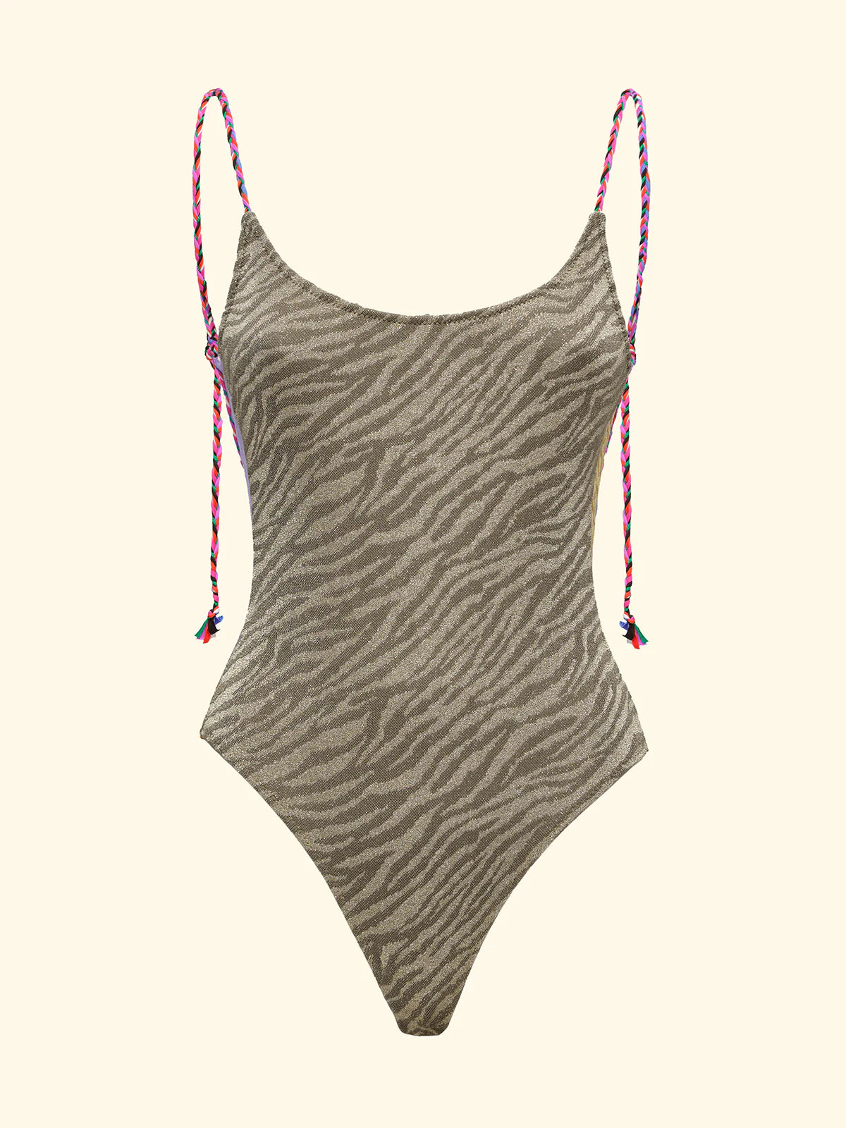 F**K - Monokini con retro bicolor ZEBRA donna