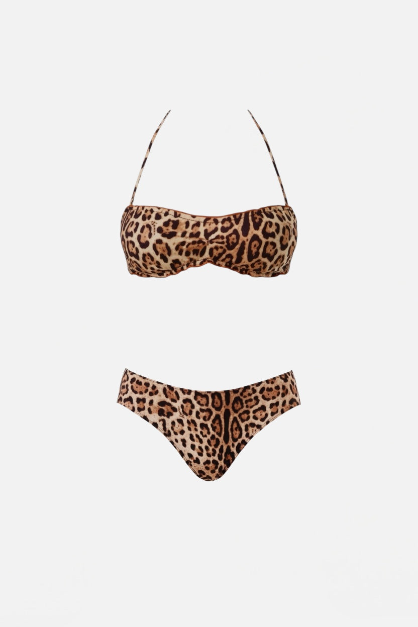 4GIVENESS - Bikini fascia con slip regolabile LEO EXCHANGE donna
