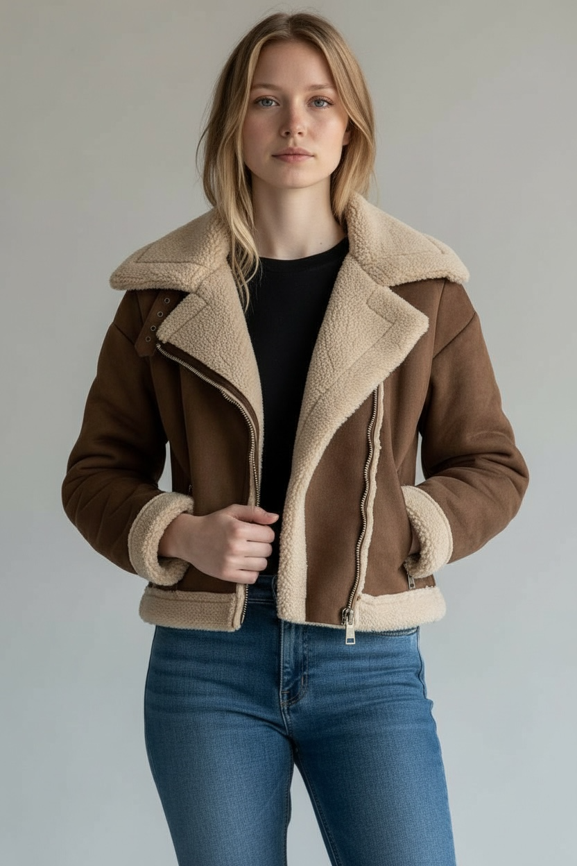 JE-NE - Giacca montone corto donna