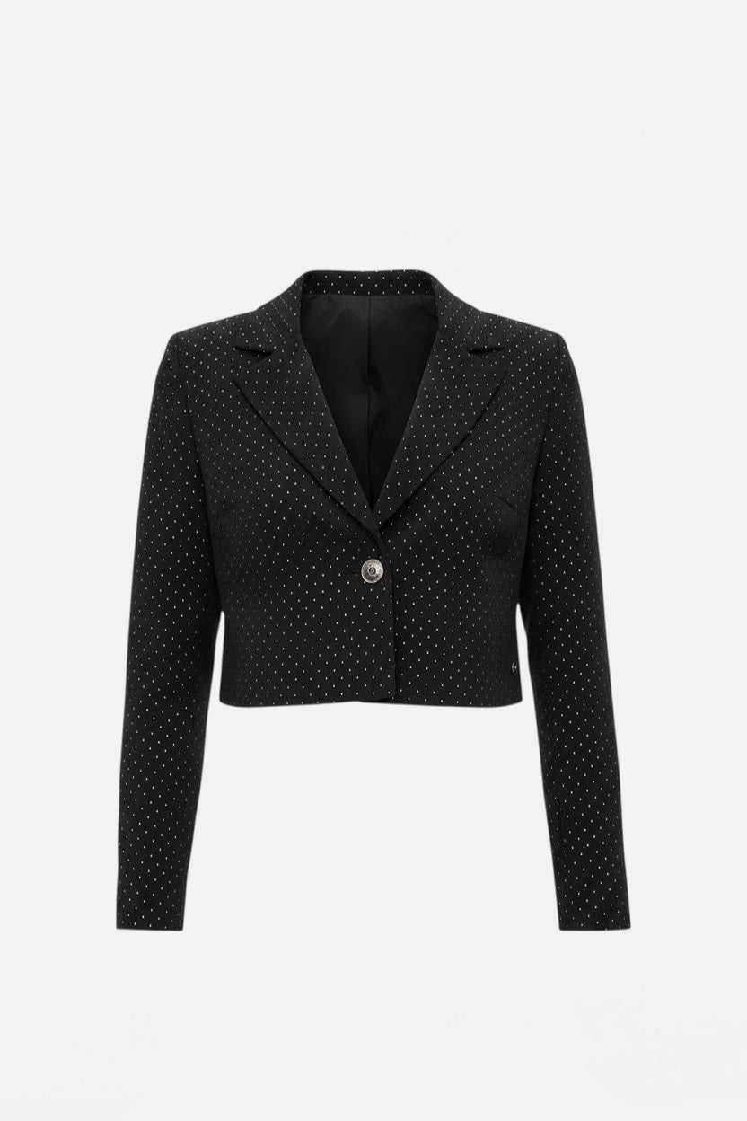 JE NE - Giacca crop con mini borchiette