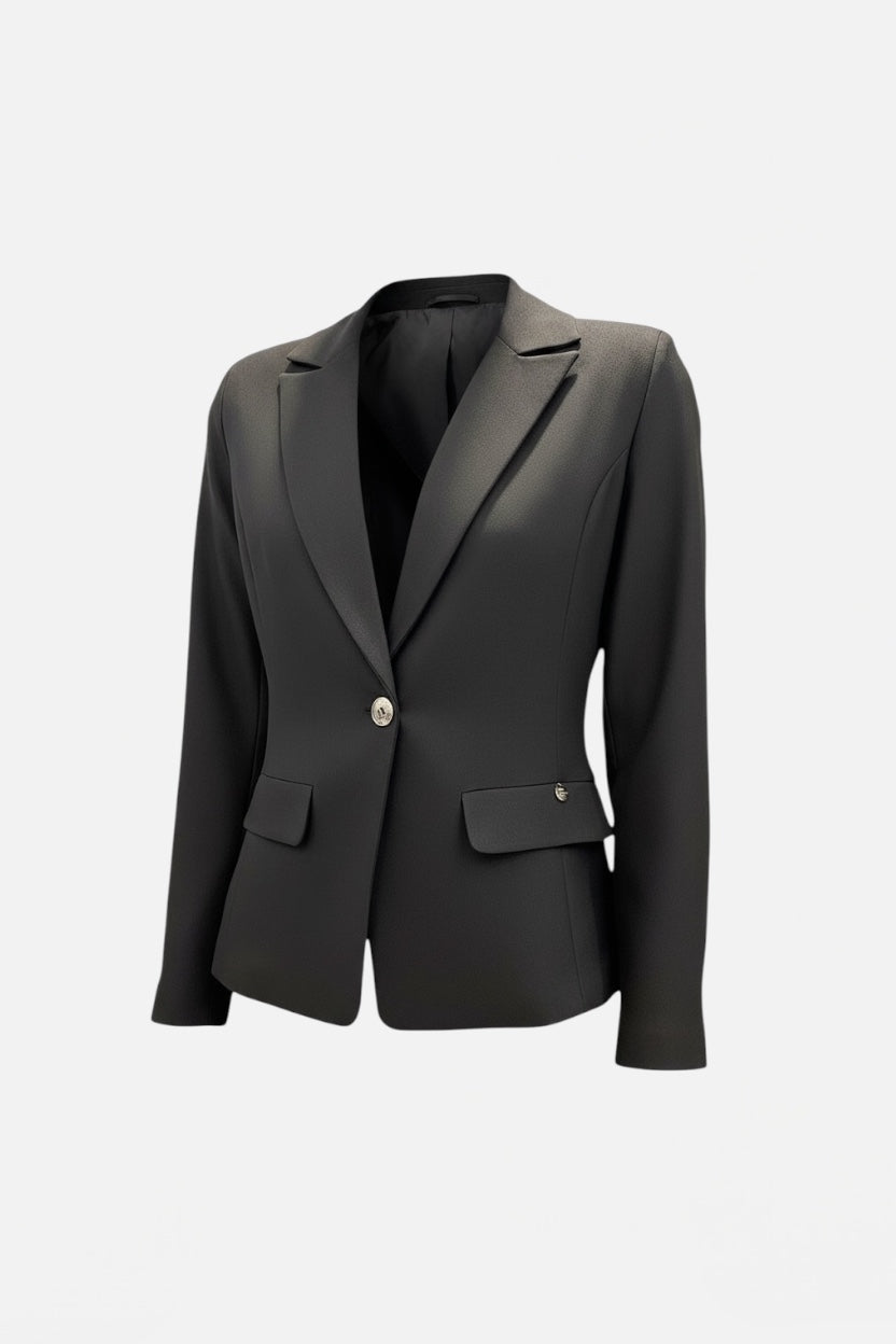 JE-NE - Giacca nera tailleur monopetto