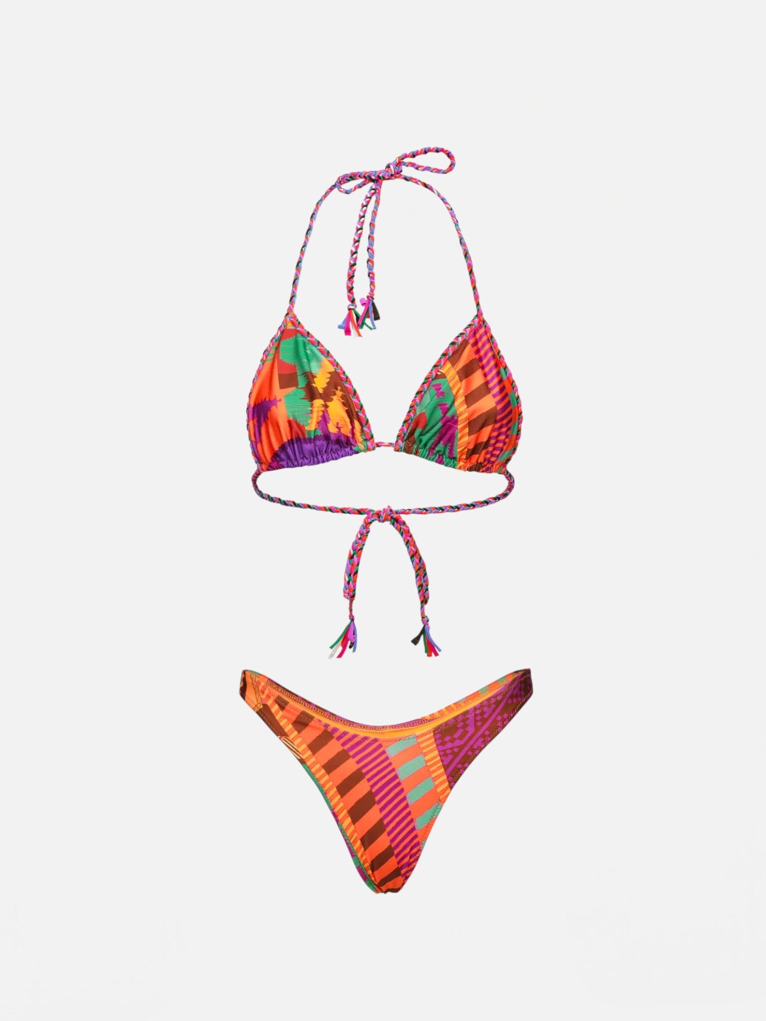 F**K - Bikini TRIBE Triangolo con Slip Americano Fisso Fantasia donna