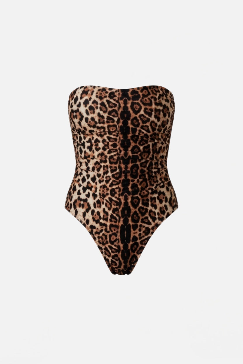 F**K - Monokini maculato drappeggiato LEO donna