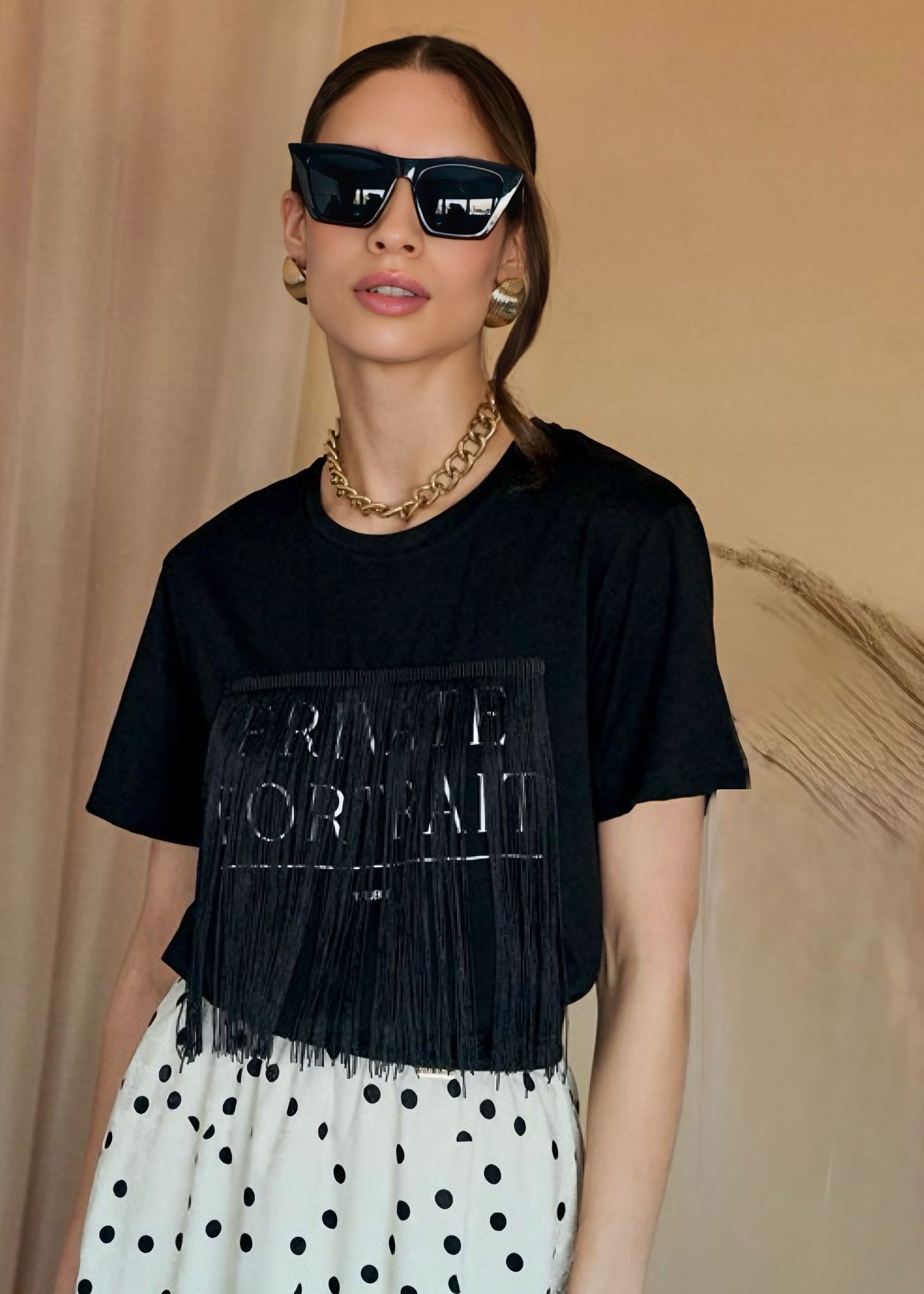 INFLUENCER - T-shirt con frange donna