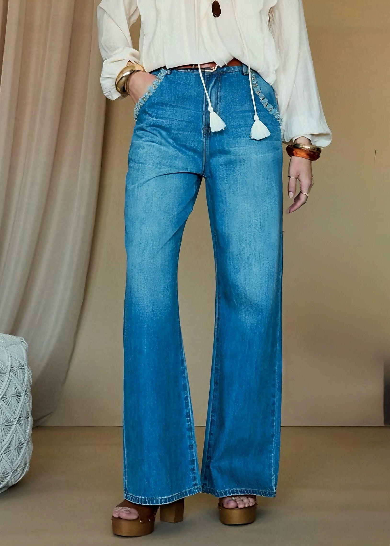 INFLUENCER - Jeans palazzo donna