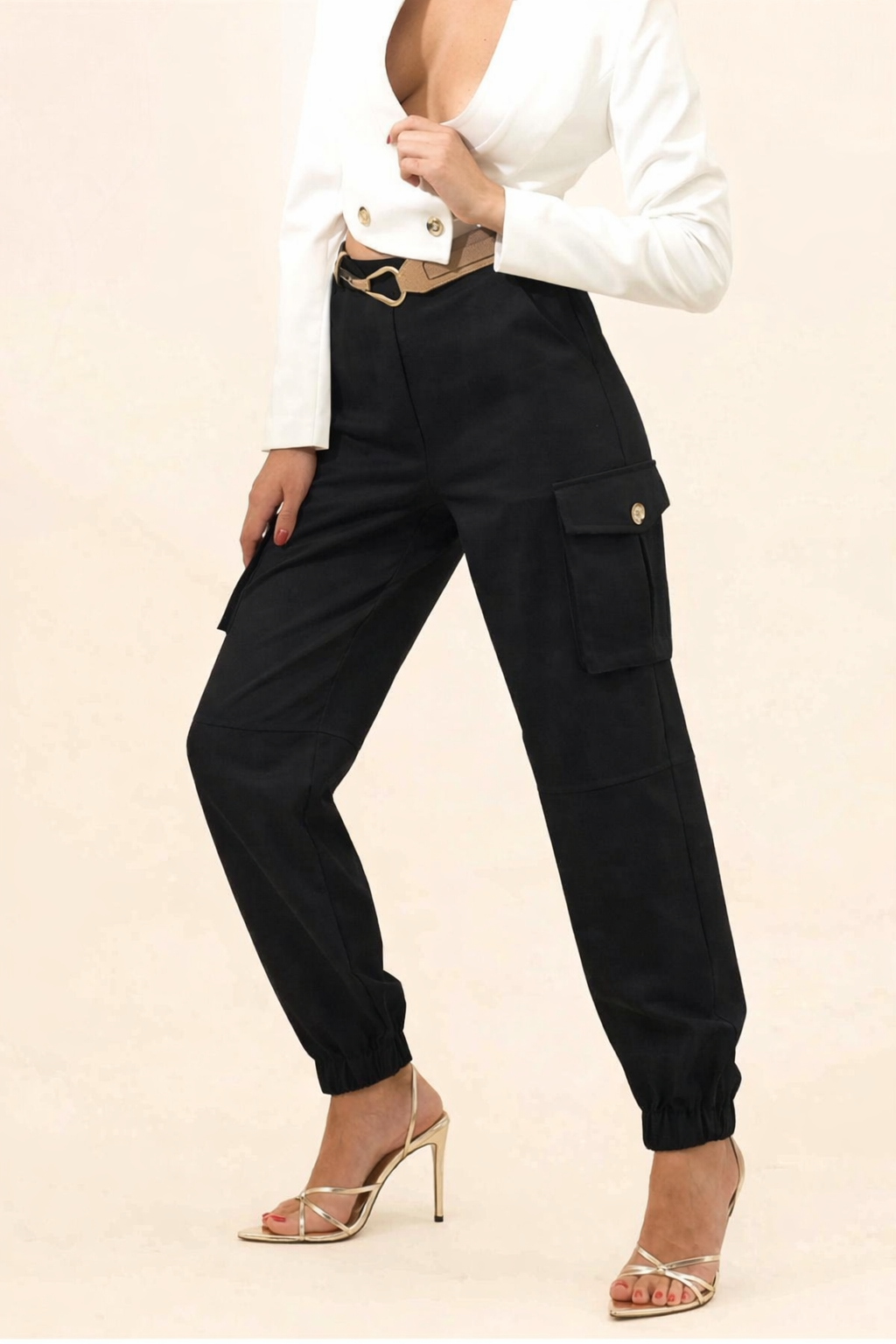 KORALLINE - Pantalone cargo donna