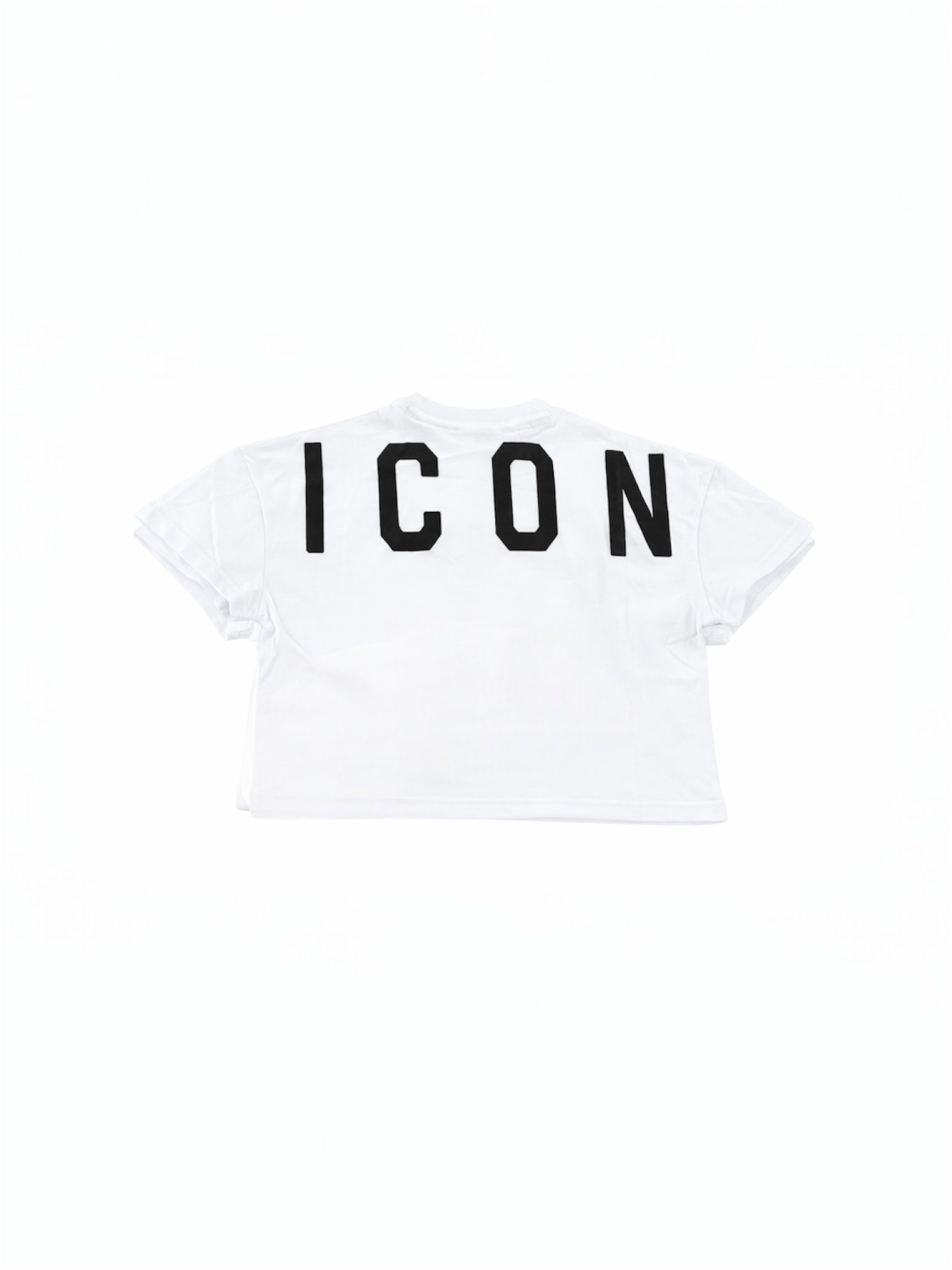 ICON - T-shirt crop over con maxi logo sul retro bambina