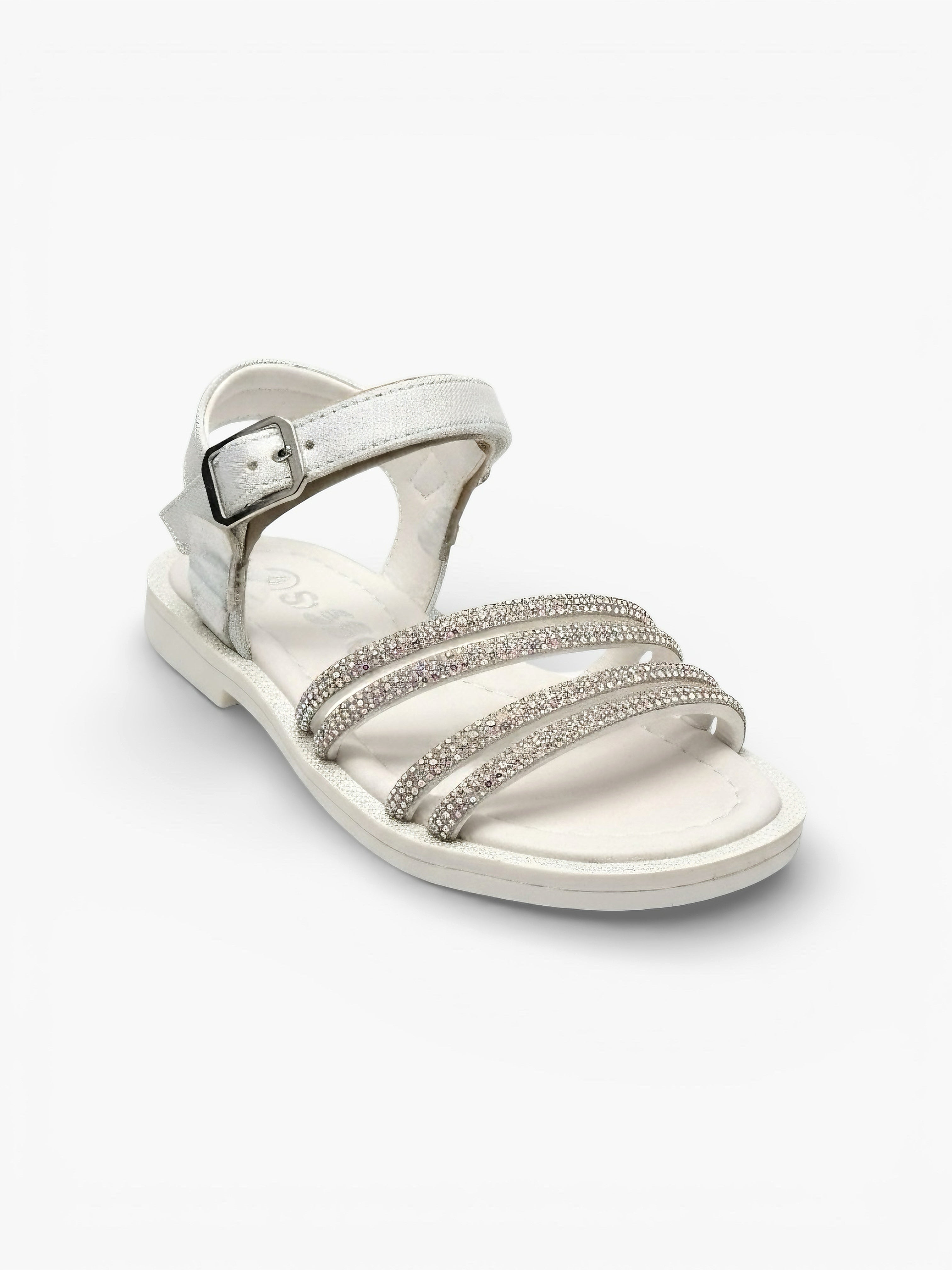ASSO - Sandalo con doppia fascia strass bambina