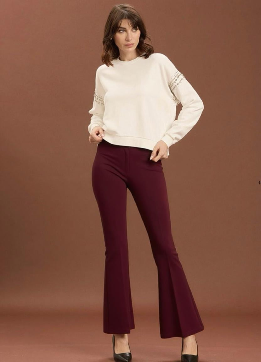 TAKE TWO - Pantalone a zampa in punto milano donna